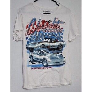 GM OFFICIAL MENS MEDIUM CHEVROLET CORVETTE GRAPHIC SHORT SLEEVE T SHIRT